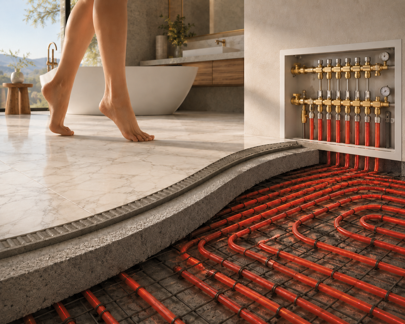 illustration of hydronic heating